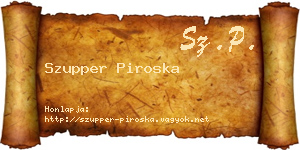 Szupper Piroska névjegykártya